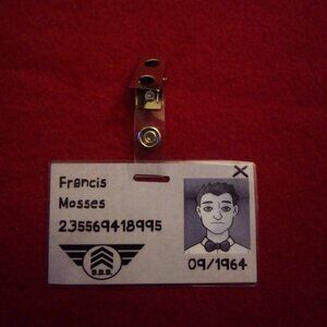 Handmade Laminate Milkman Milk Man Francis Mosses Cosplay ID Badge